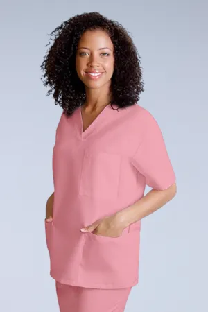 Adar Unisex Scrub Top 601 - Dusty Rose