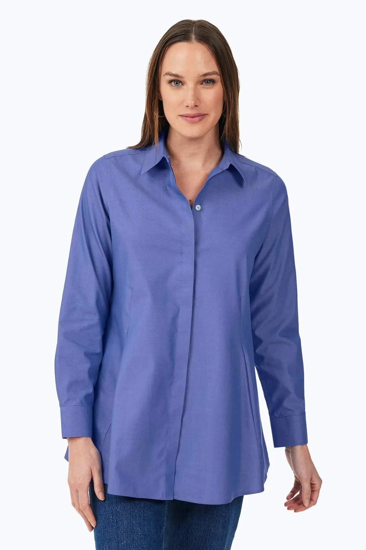 Cici Pinpoint No Iron Long Sleeve Tunic