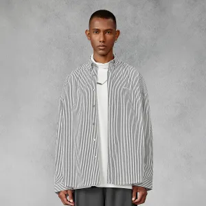 Cityboy Relaxed Fit Black Striped Shirt