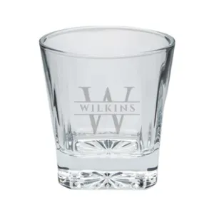 Engraved Opulence Low Ball Glass