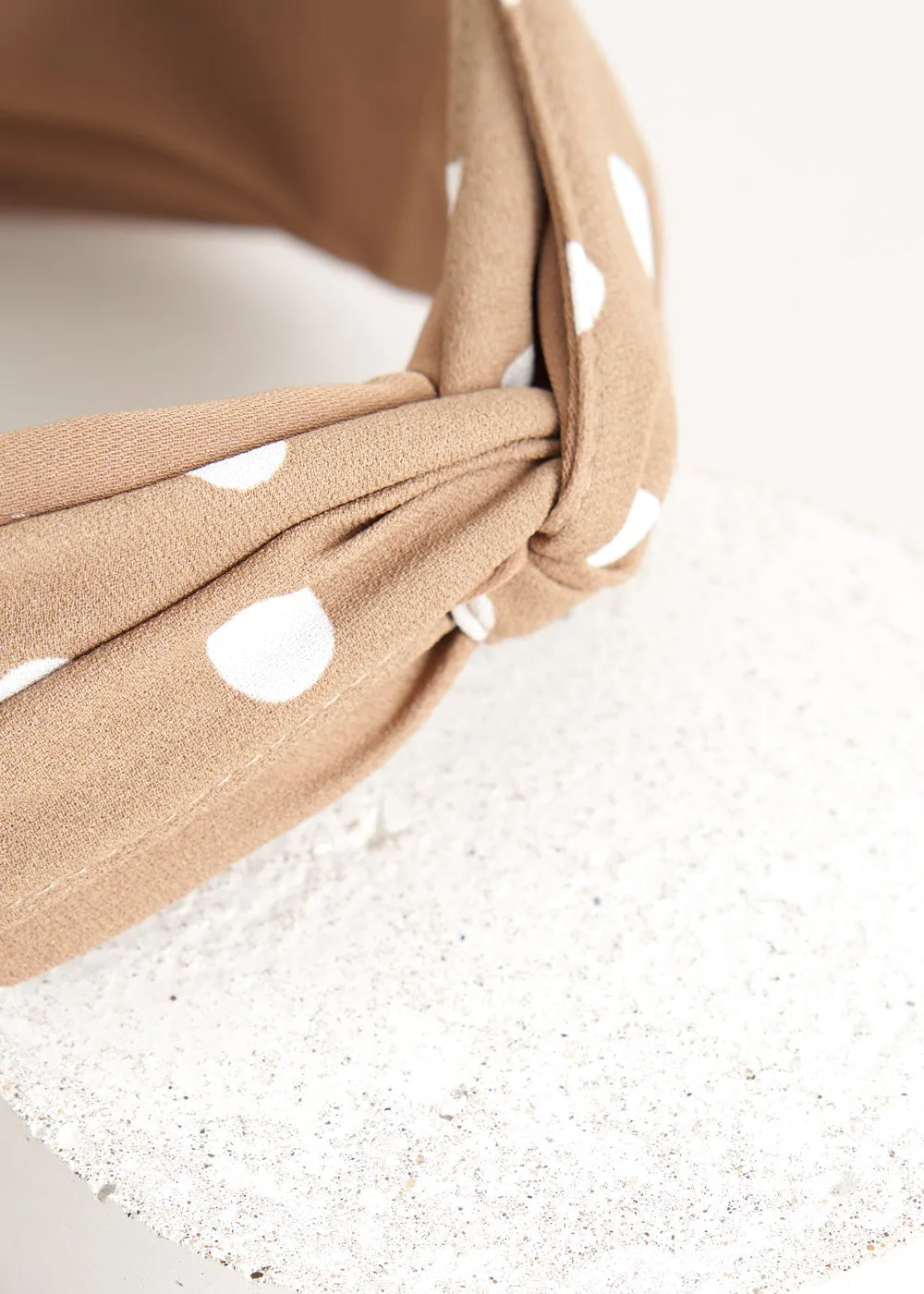 LILLIAN SPOT HEADBAND - BROWN