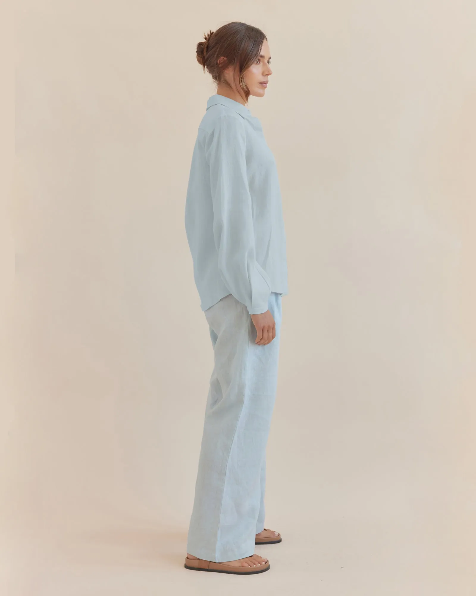 Luma Linen Shirt - Sky