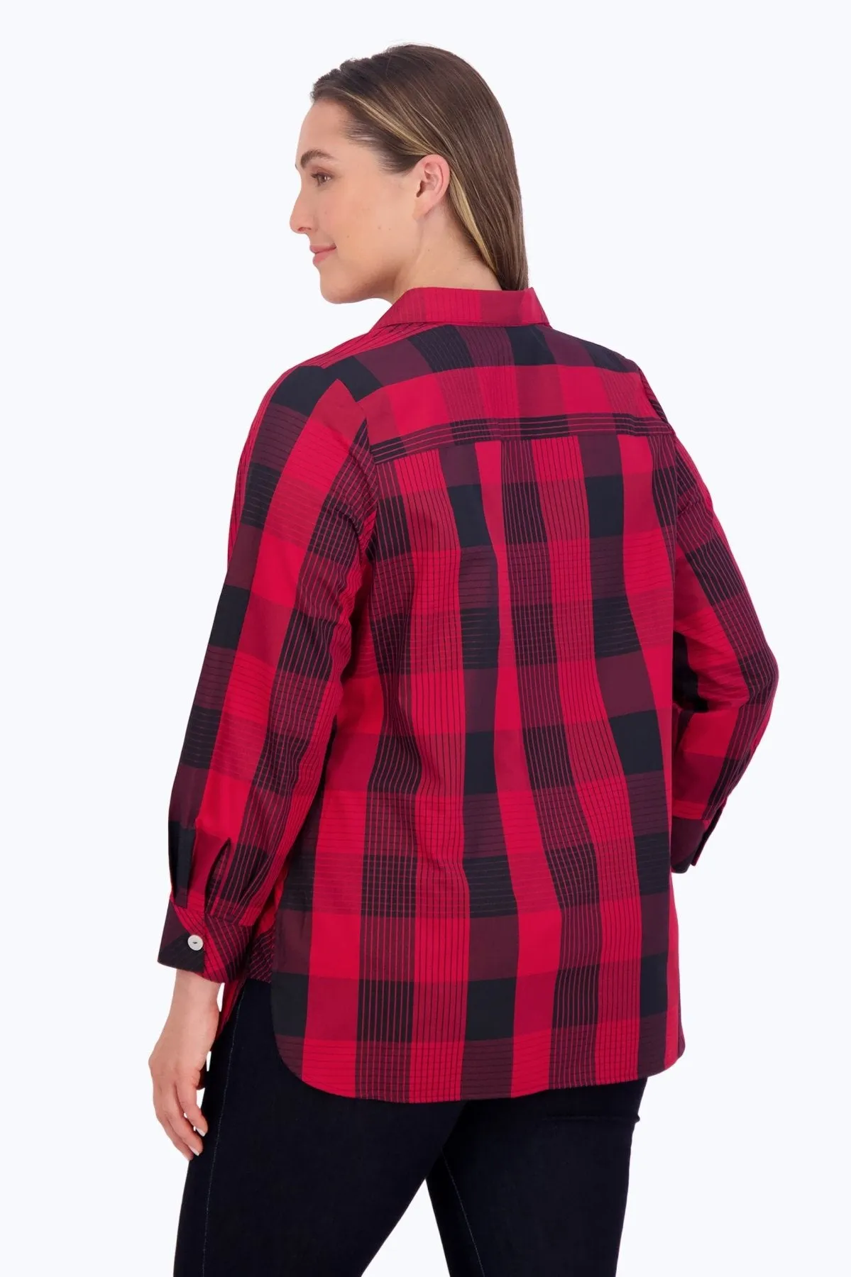 Pandora Plus No Iron Buffalo Plaid Tunic