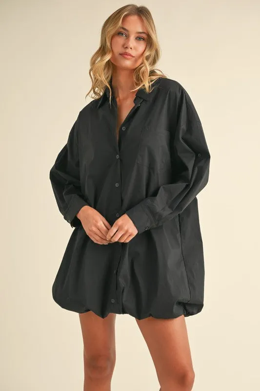 Poppy Bubble Shirt Dress