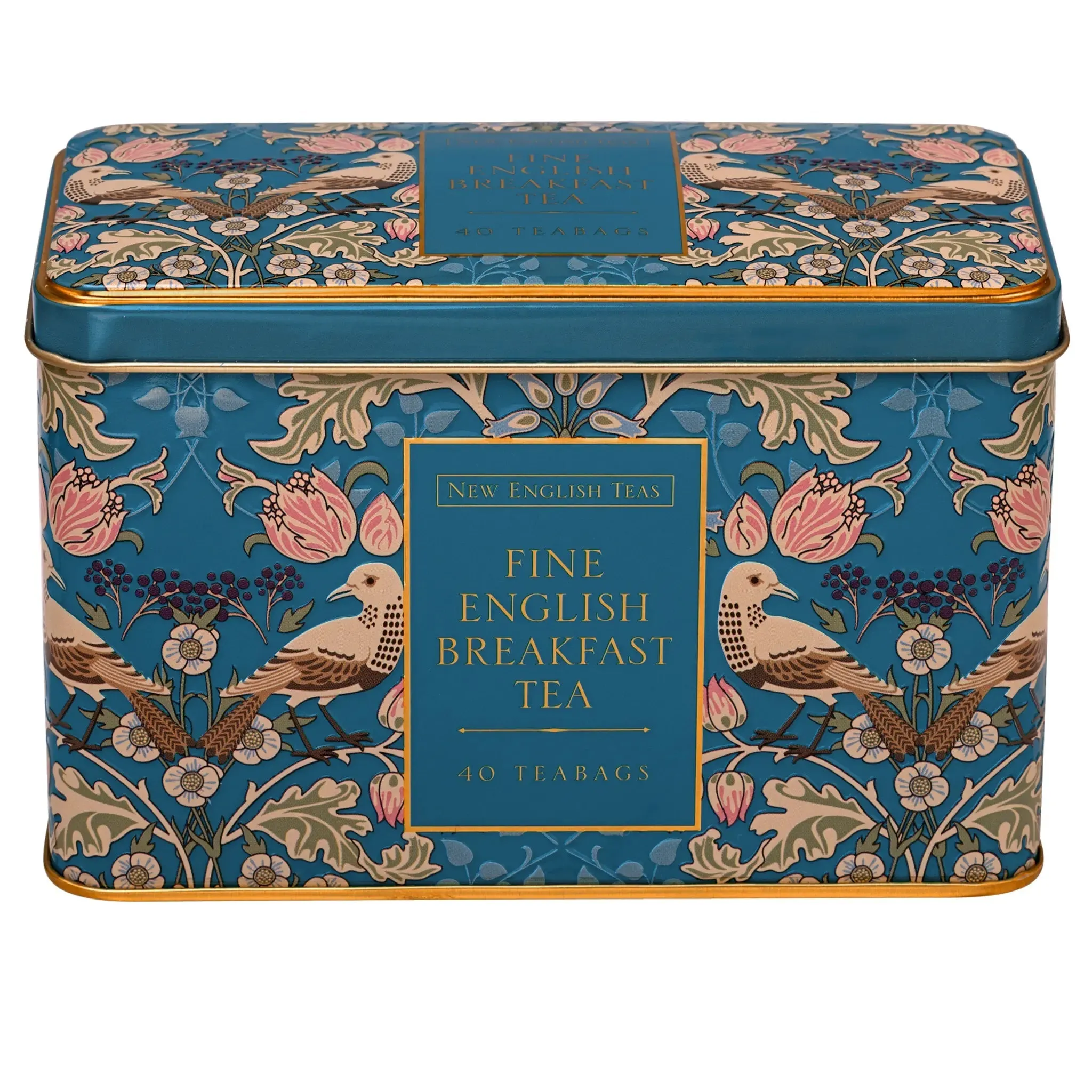 The Song Thrush Classic Tea Tin - Teal